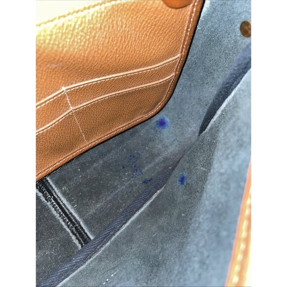 Dooney Bourke Vintage Equestrian AWL Leather Black & Tan Shoulder Bag Crossbody - Picture 16 of 16